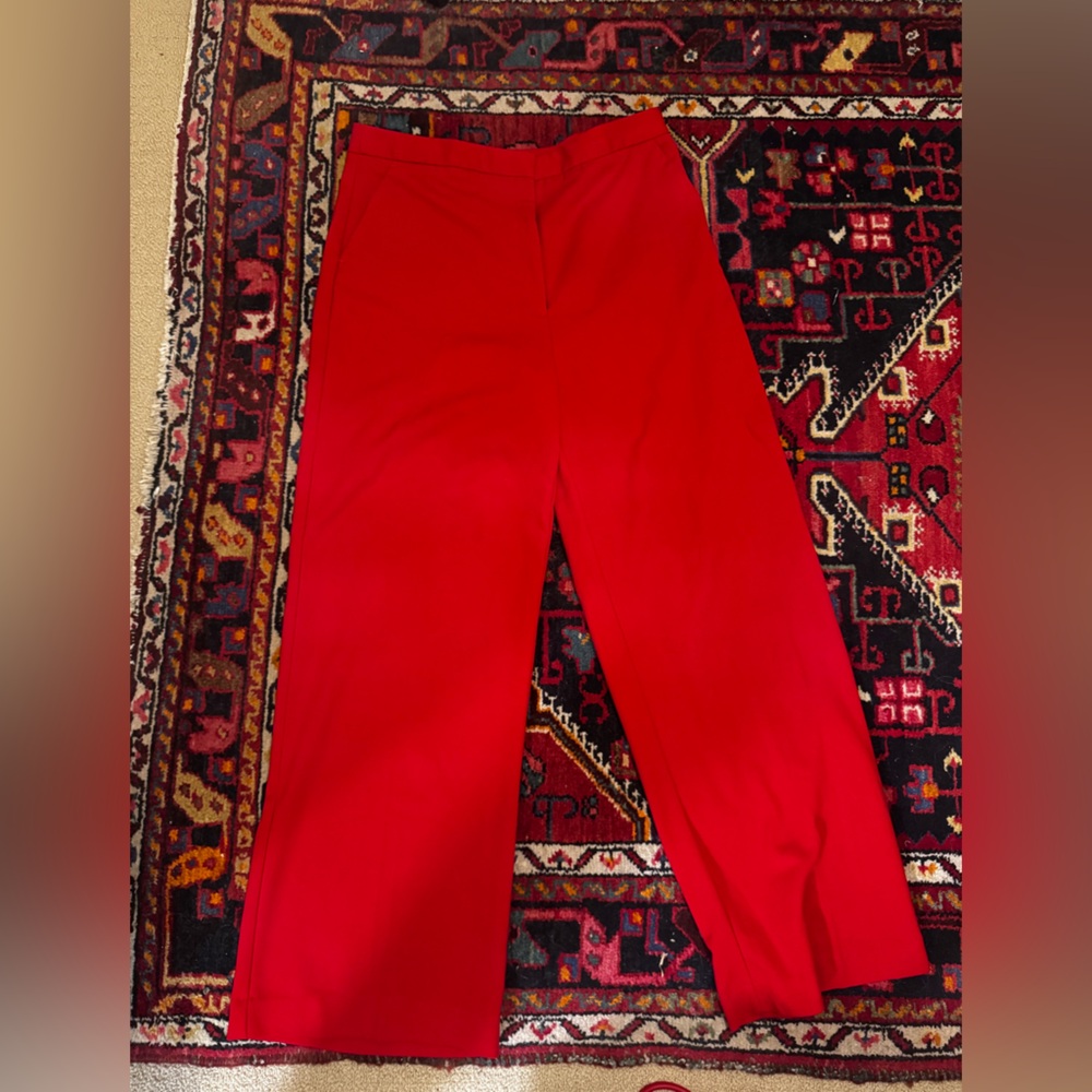 Worthington red wide leg trousers